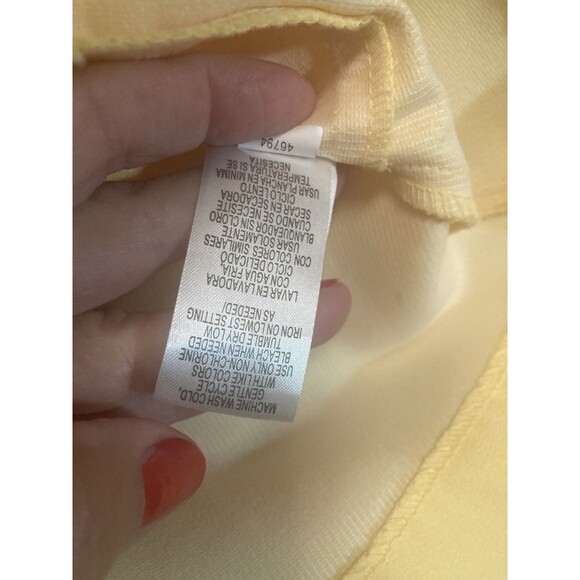 Studio I Yellow Blazer Jacket Size 12 Black Trim Long Sleeve Vintage - Picture 5 of 8